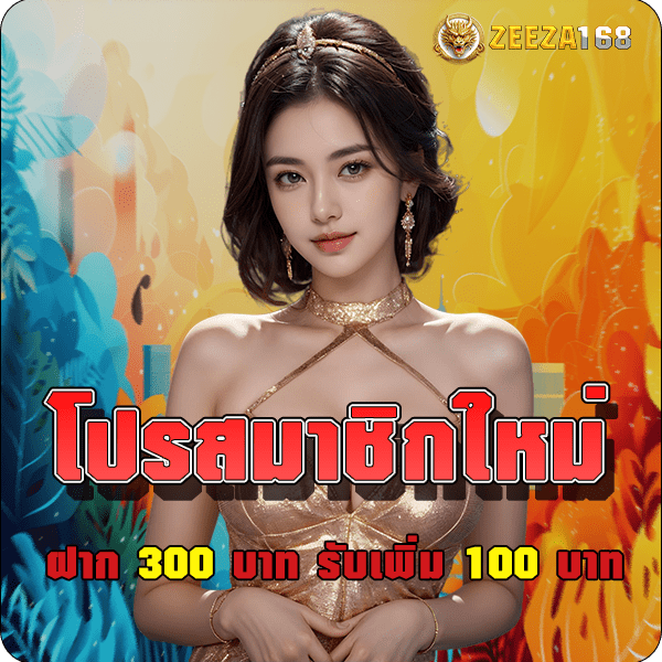 โปรโมชั่น zeeza168 ฝาก 300 รับเพิ่ม 100