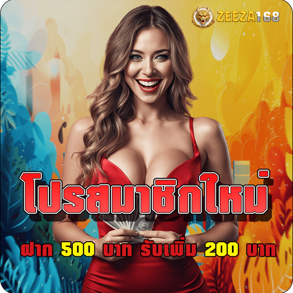 โปรโมชั่น zeeza168 ฝาก 500 รับเพิ่ม 200